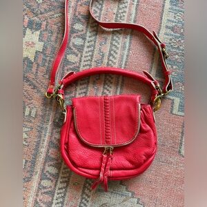 OrYany Red Leather Crossbody Bag